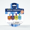 "The Dreidel Game" - 4 Small Painted Wood Dreidels