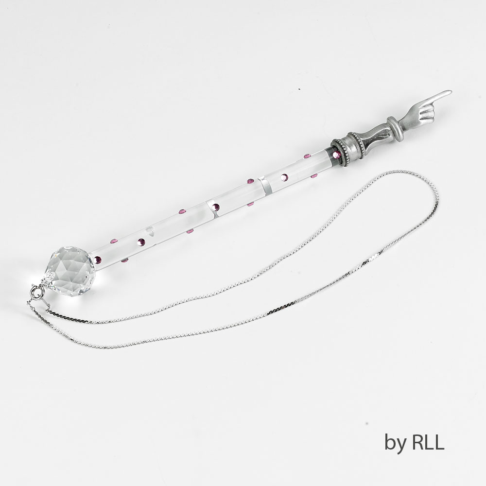 Pewter and Pink Crystal Yad with Stones