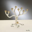 Medium "Tree of Life"™ Menorah- S/P, Gold-tone Cups
