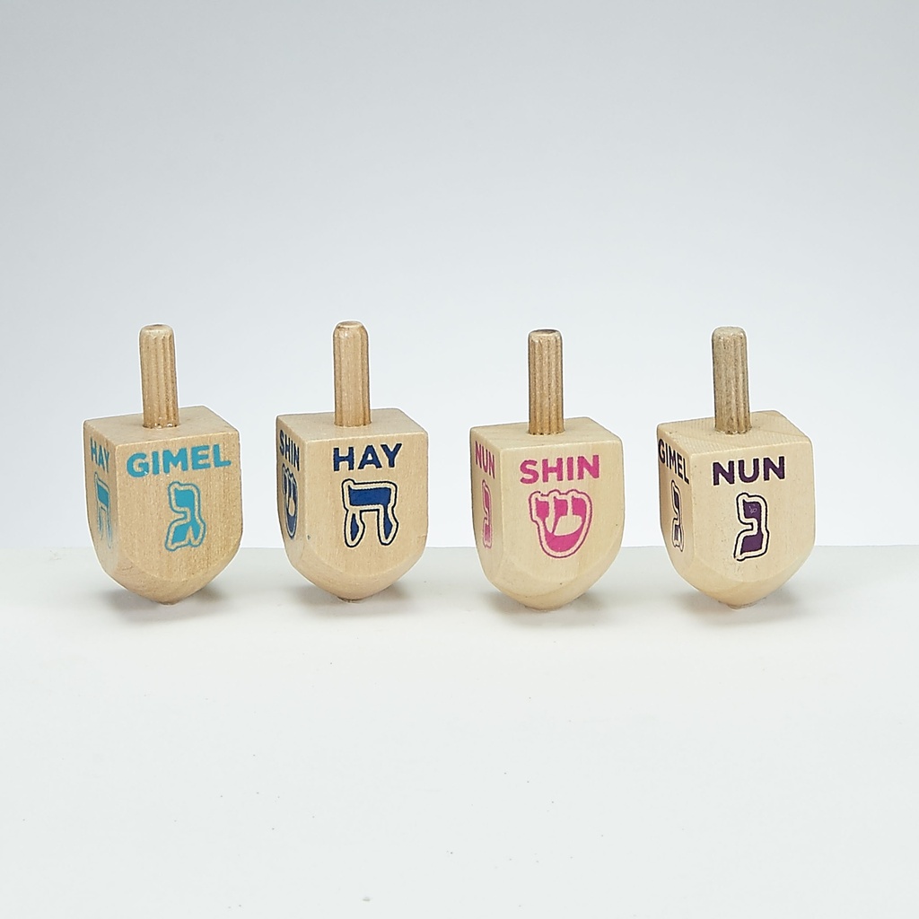 Small Natural Wood Dreidels
