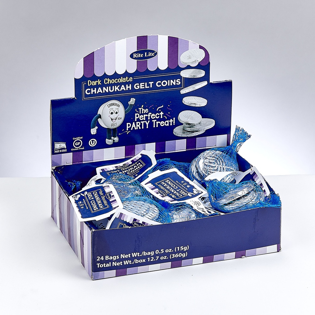Chanukah Gelt Dark Chocolate Coins