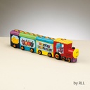 Chanukah Express Hand-Painted Ceramic Menorah