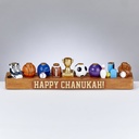 Hand-Painted Resin Sports Menorah