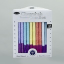 Premium Chanukah Candles Multicolor