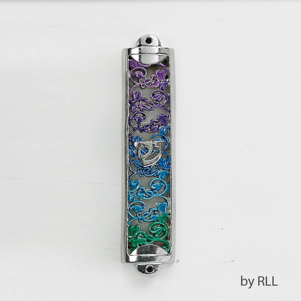 Gradient Filigree Enamel Mezuzah 5"