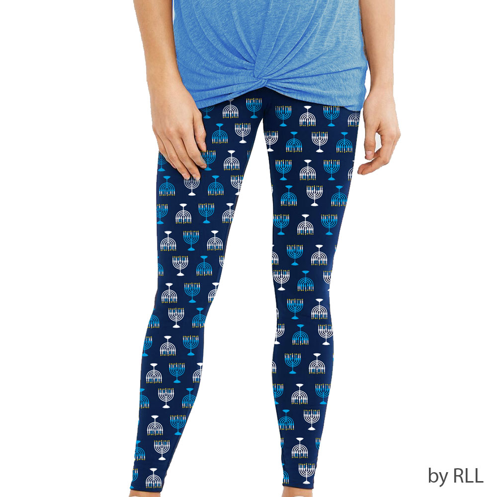 Menorahs Design Adult Chanukah Leggings