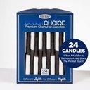 The Half Box 24 Pack Decor Candles, Two-Tone Black&White