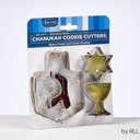 Set of 4 Chanukah Stainless Steel Cookie Cutters