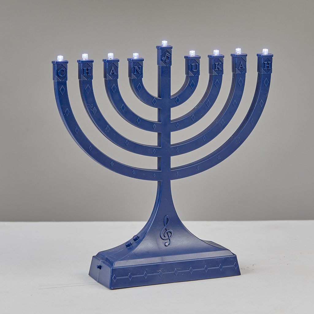 Navy “Dancing Lights” Musical Menorah
