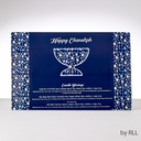 "Chanukah Mosaic"  Tempered  Glass Drip Menorah Tray