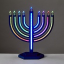 ColorWave LED Menorah With Multi-function Color Changing Lights