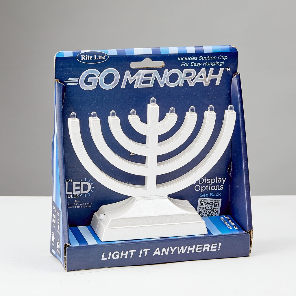 "Go Menorah"™ - Light It Anywhere - Pearl White