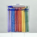 Premium Frosted Multicolor Chanukah Candles