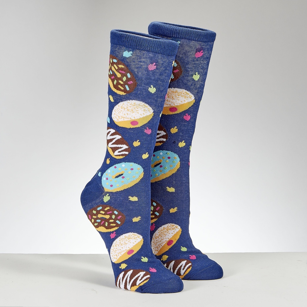 Chanukah Doughnuts Adult Crew Socks