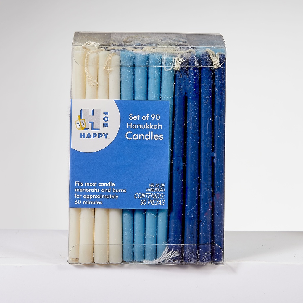 Blue & White Deluxe Chanukah Candles, Value Pack
