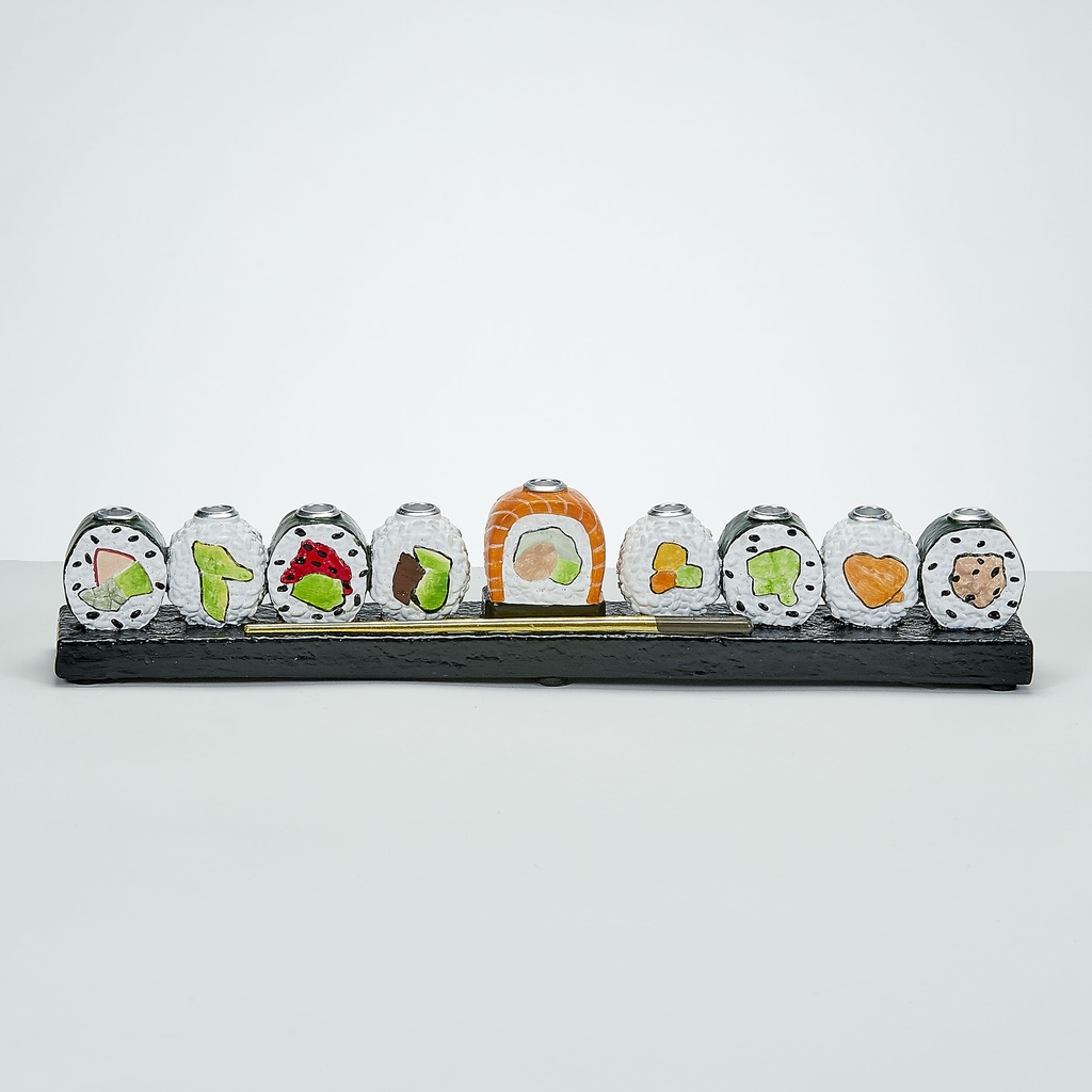Hand-Painted Resin Sushi Menorah