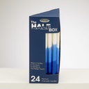 The Half Box 24 Pack Chanukah Candles-Blue Tri-Color
