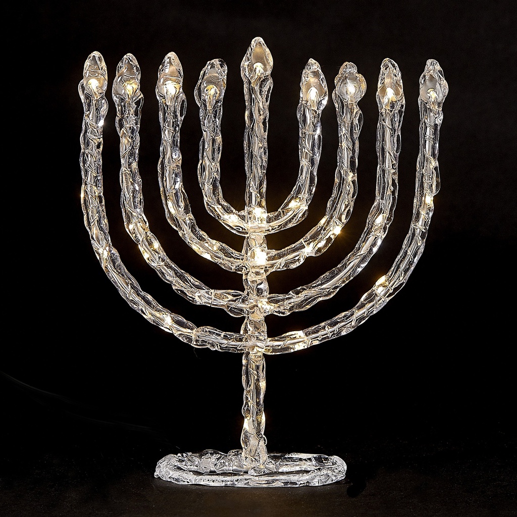 LED Twinkling Menorah Decoration