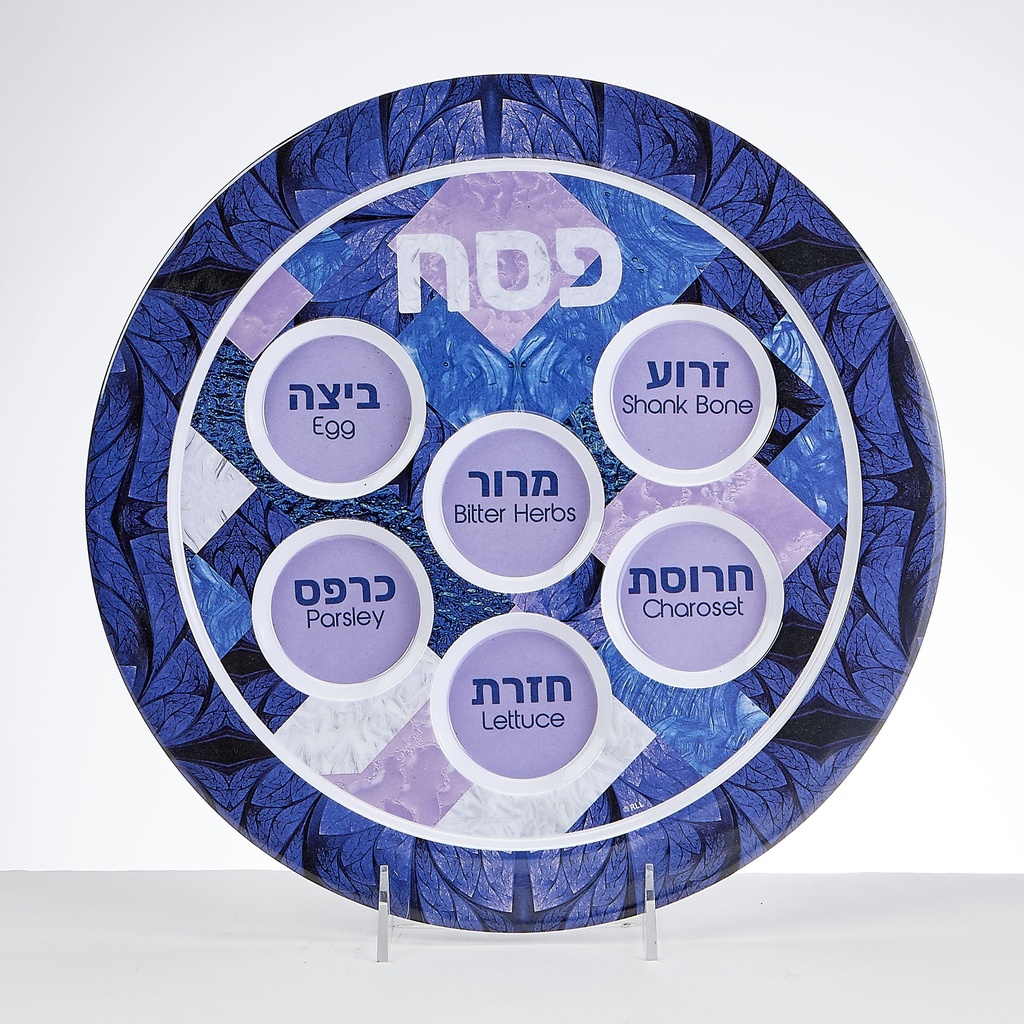 "Stained Glass" Melamine Seder Plate