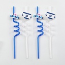 Set of 4 "Stand With Israel" Fun Straws