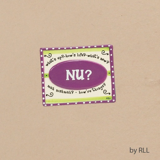 [MAG-106] "Nu?" Handpainted Ceramic Magnet