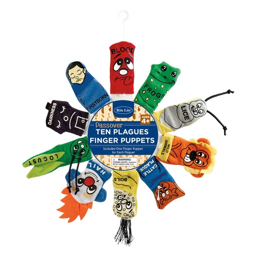 [TYPP-PUP-TEN] Passover Ten Plagues Finger Puppets