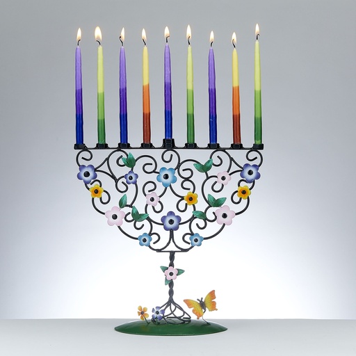 [MFC-9] Flowering Tree of Life  Hand-Crafted Metal Menorah