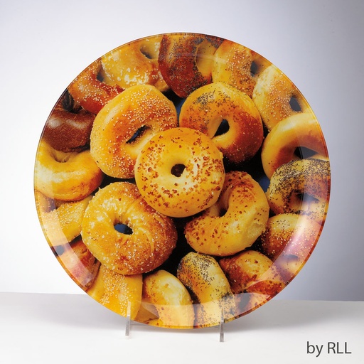 [SBGL-2] Round Glass Bagel Plate