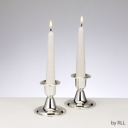 [CSW-192] Set of 2 Silverplated Candlesticks, 2.5" High