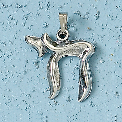 [JPE-1407] 1" H Sterling Chai Pendant