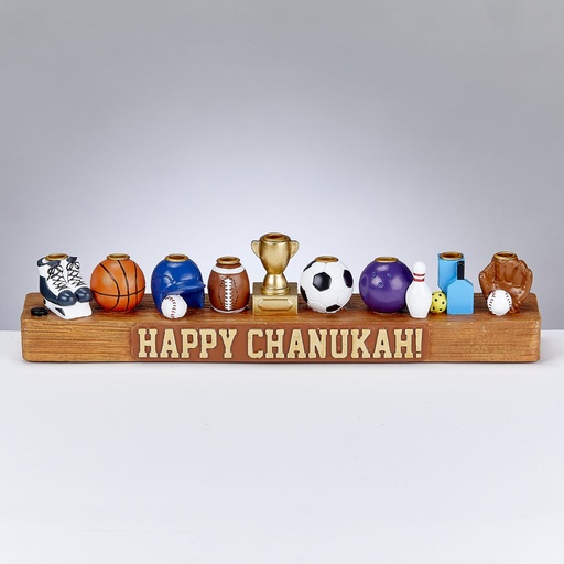 [MFR-19] Hand-Painted Resin Sports Menorah