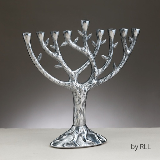 [MP-LIFE] Textured  Aluminum "Tree of Life"™ Menorah