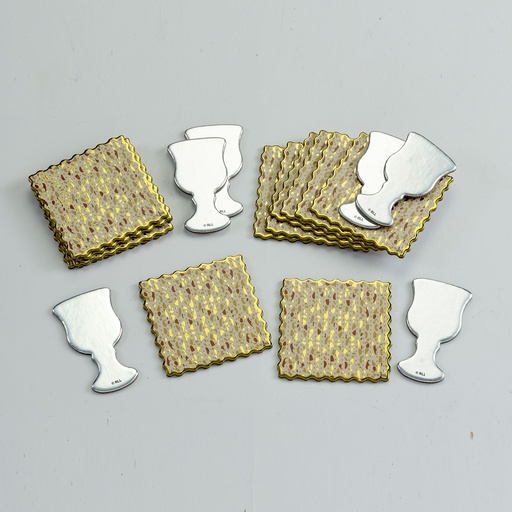 [TYPPN-DECO-1] Passover Tablescatters,12 Foiled Matzah,6 Foiled Cups