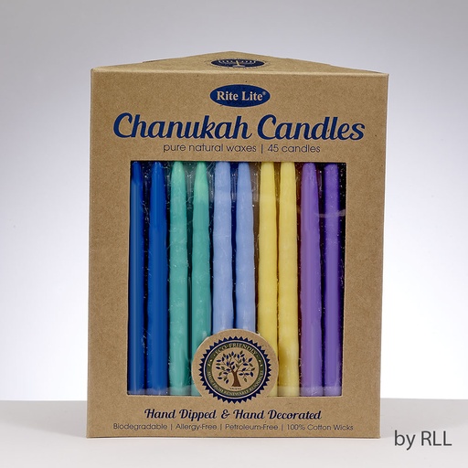 [C-23-MN2] Chanukah Candles -Multi Color Pure Vegetable Wax