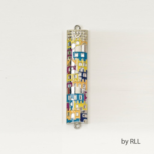 [MZE-8] Jerusalem Enameled Mezuzah 5"