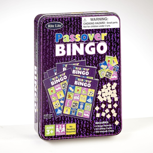 [GAP-4-N] Passover Seder Bingo Game in Collectible Tin