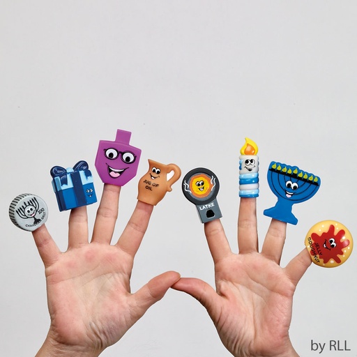 [TY-PUP-HAN-8] Chanukah Vinyl Finger Puppets