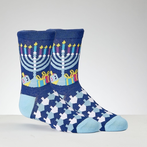 [TYN-SOCK-C15] Chanukah "Ugly Sweater" Youth Crew Socks