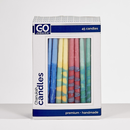 [GOC-102-M] Premium Chanukah Candles - Hand Crafted Multi