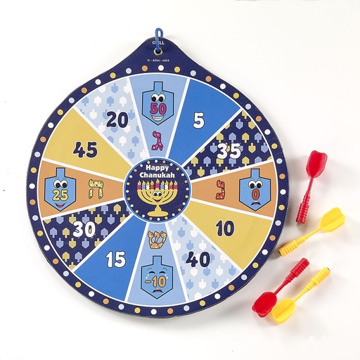 [TY-DART] Chanukah Dart Game, Includes 4 Magnetic Darts