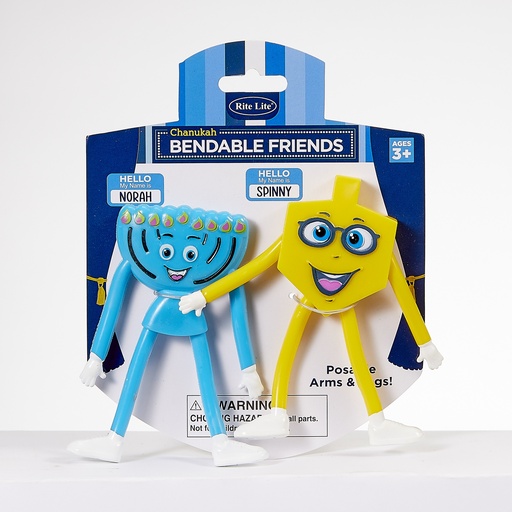 [TYN-20] Bendable Chanukah Friends - Dreidel and Menorah Set