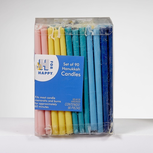 [C-10-VALU-CON2] Deluxe Chanukah Candles - Assorted Colors , Value Pack