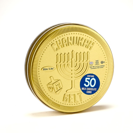 [CH-GELT-GIFT] Milk Chocolate Chanukah Coins in Collectible Gift Tin