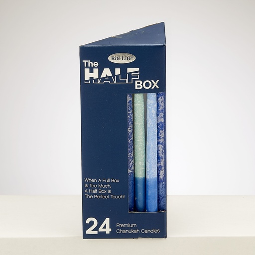 [C-2437-BW] The Half Box 24 Pack Chan Candles, Frosted Shades of Blue