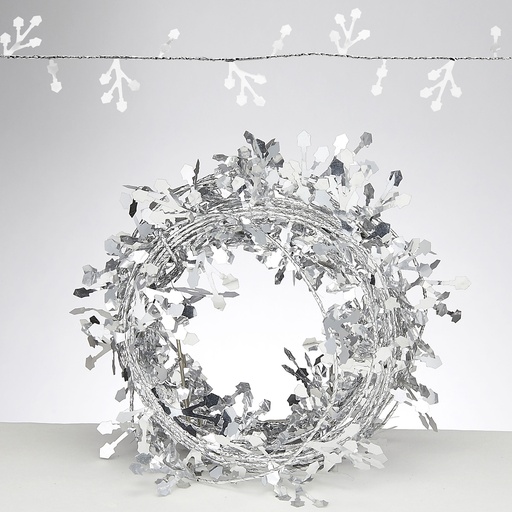 [13017] Chanukah Wire Garland With Silver Dreidels