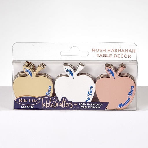 [TYRHN-DECO-1] Shana Tova Tablescatters, 12 Foiled Apples