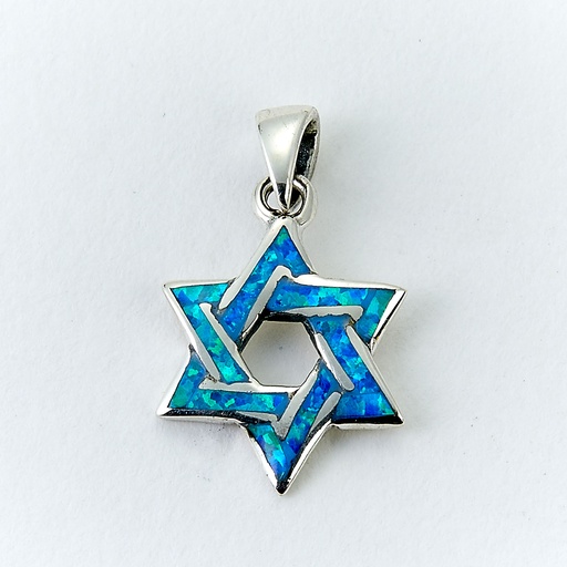 [JPE-273] 3/4 " H Sterling Silver Star of David Pendant