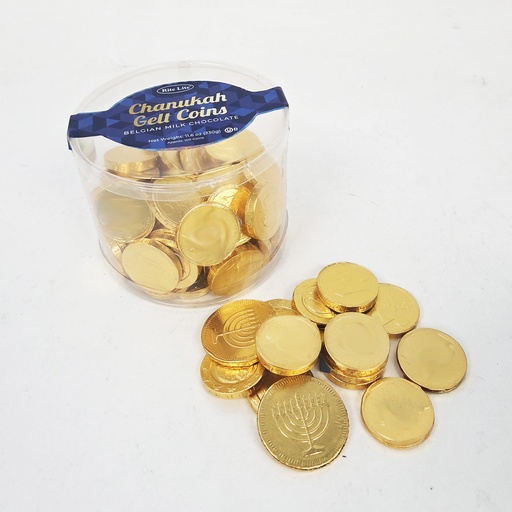 [ZH-CH-GELT-TUB] Milk Chocolate Chanukah Coins in Tub